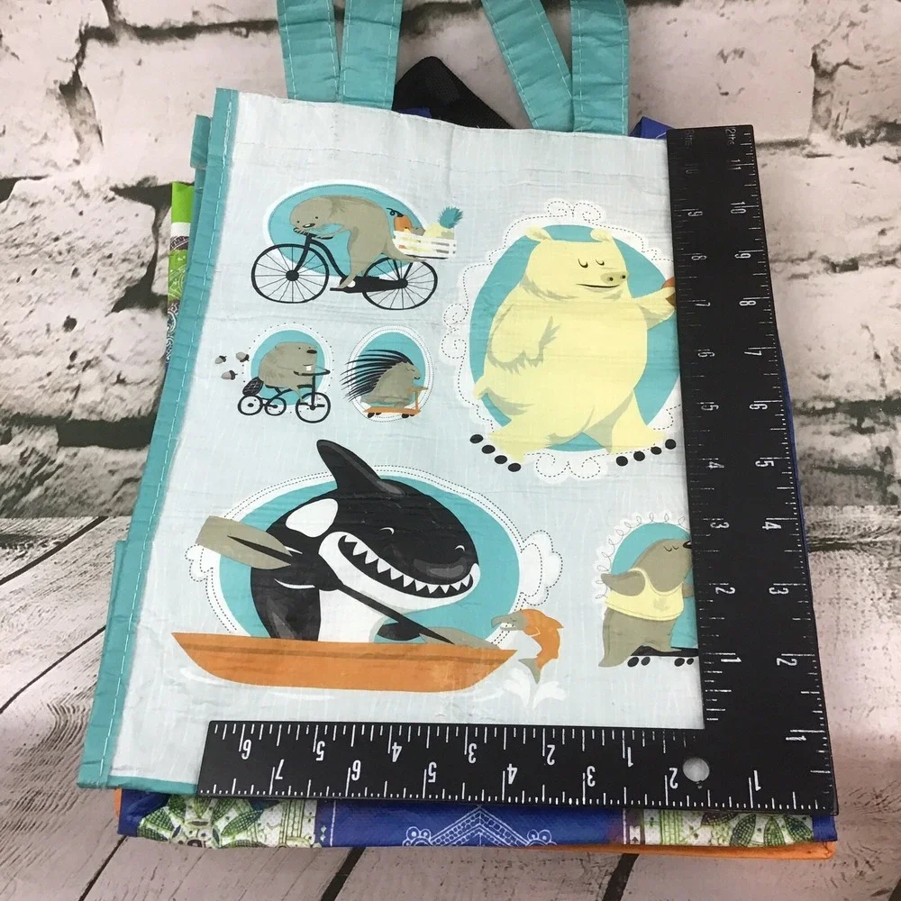 Kids Mini Totes Book Bags Trick Or Treat Sacks Lot Of 4 Animal Themed Peanuts‎